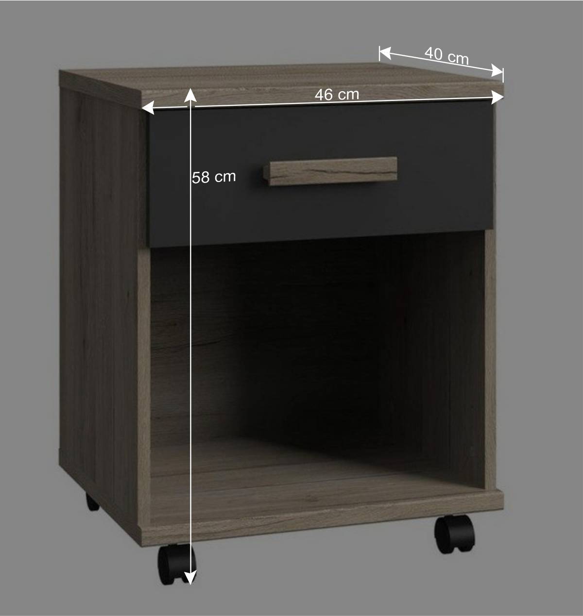 Schreibtisch Rollcontainer mit einer Schublade - Jilamenda