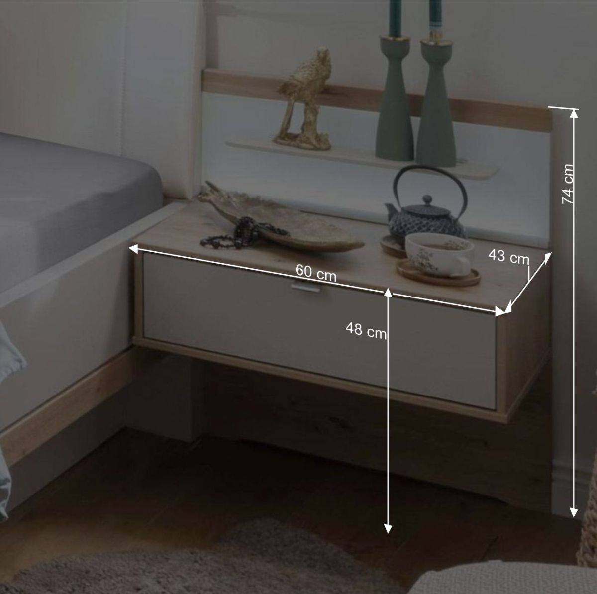 Designer Doppelbett & Nachttische - Crascanu (dreiteilig)
