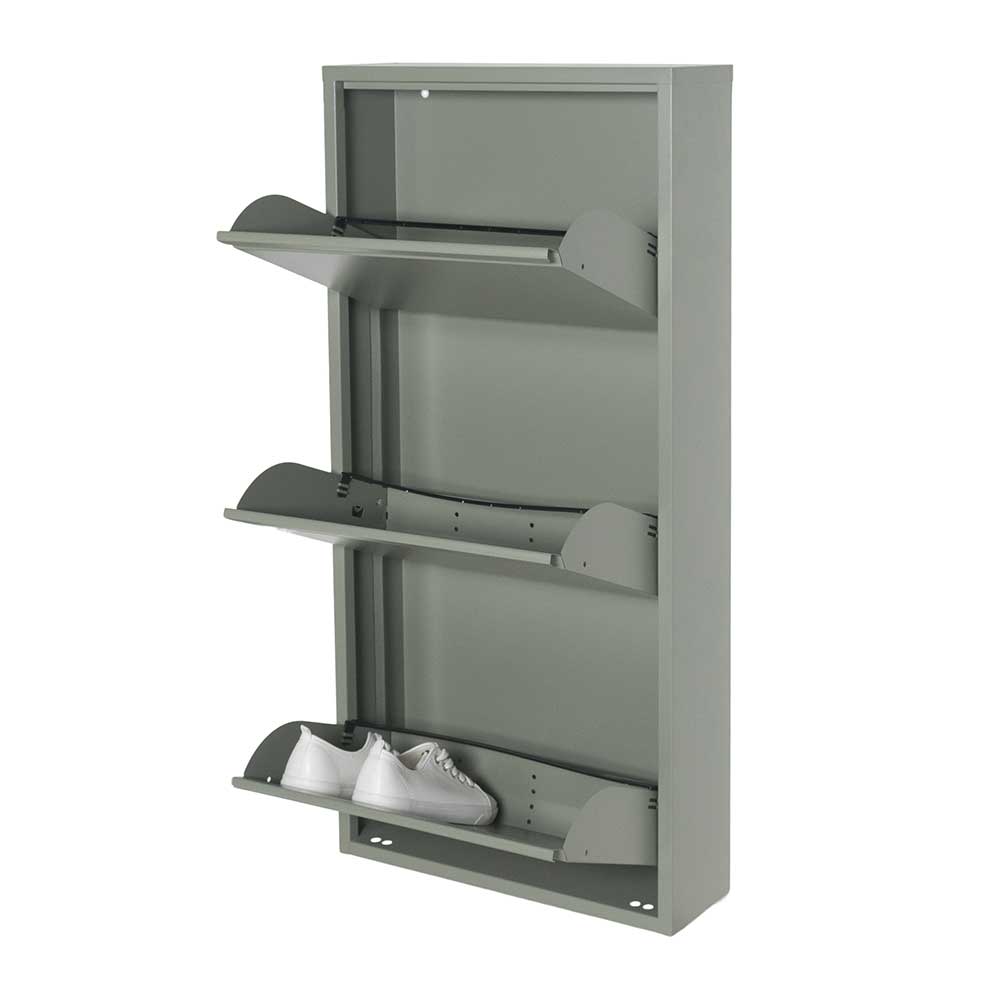 Hängender Schuhschrank in Graugrün - Bombasti