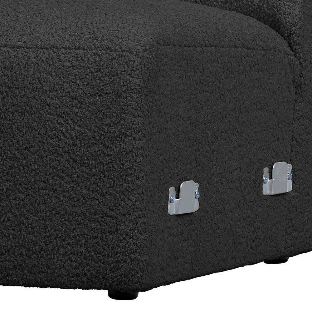 Sofaelement mit einem Platz in Dunkelgrau - Pesellas