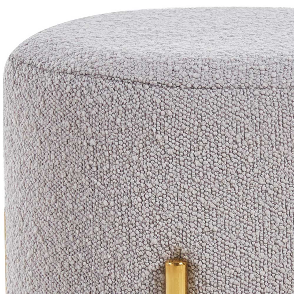 Eleganter Hocker aus Boucle Taupe - Tessina