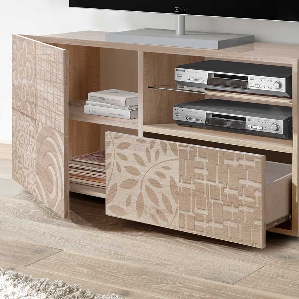 121x57x42 cm TV Board in Dekor Eiche Sonoma - Bielvas