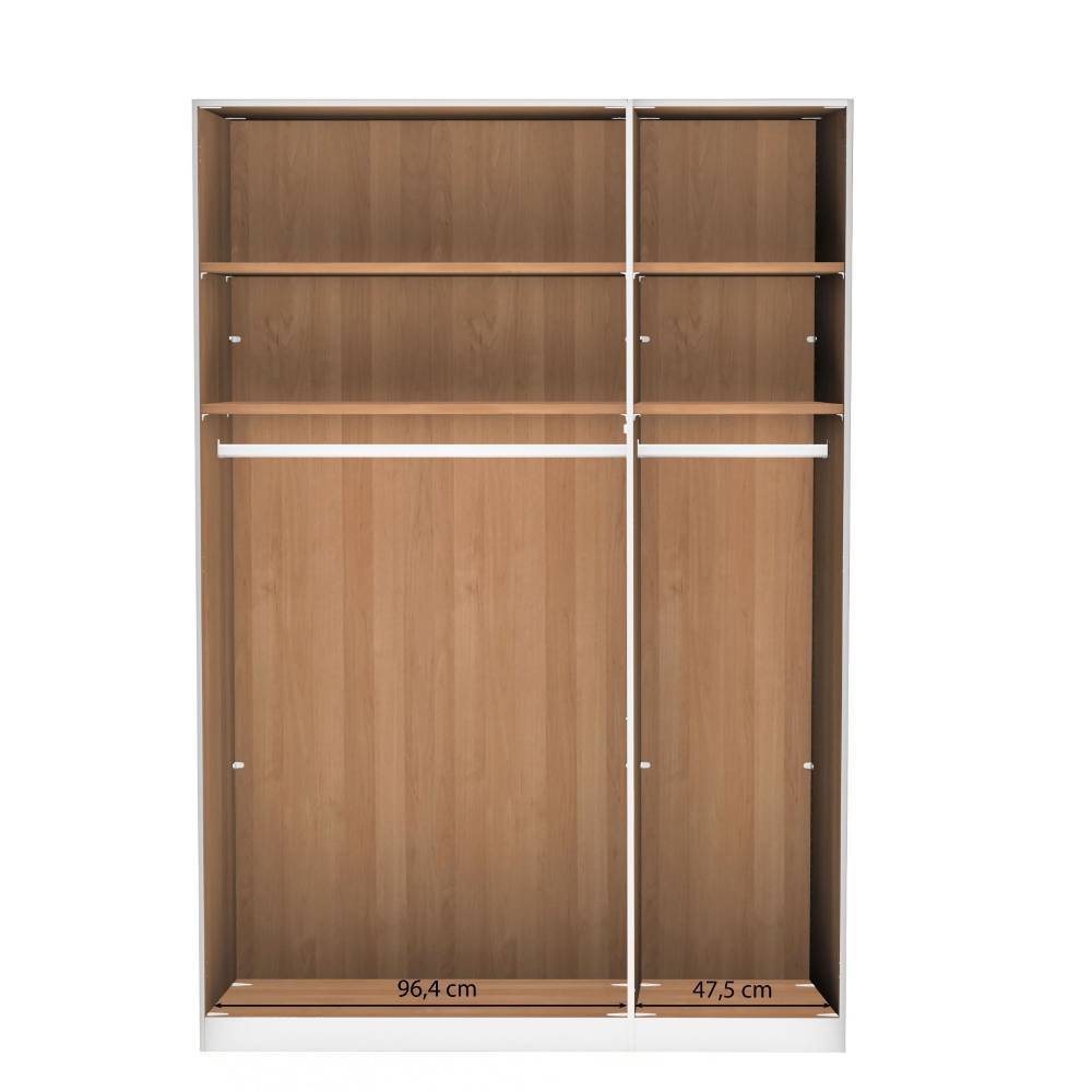 Schlafzimmer-Kleiderschrank mit drei Türen - Vutonia