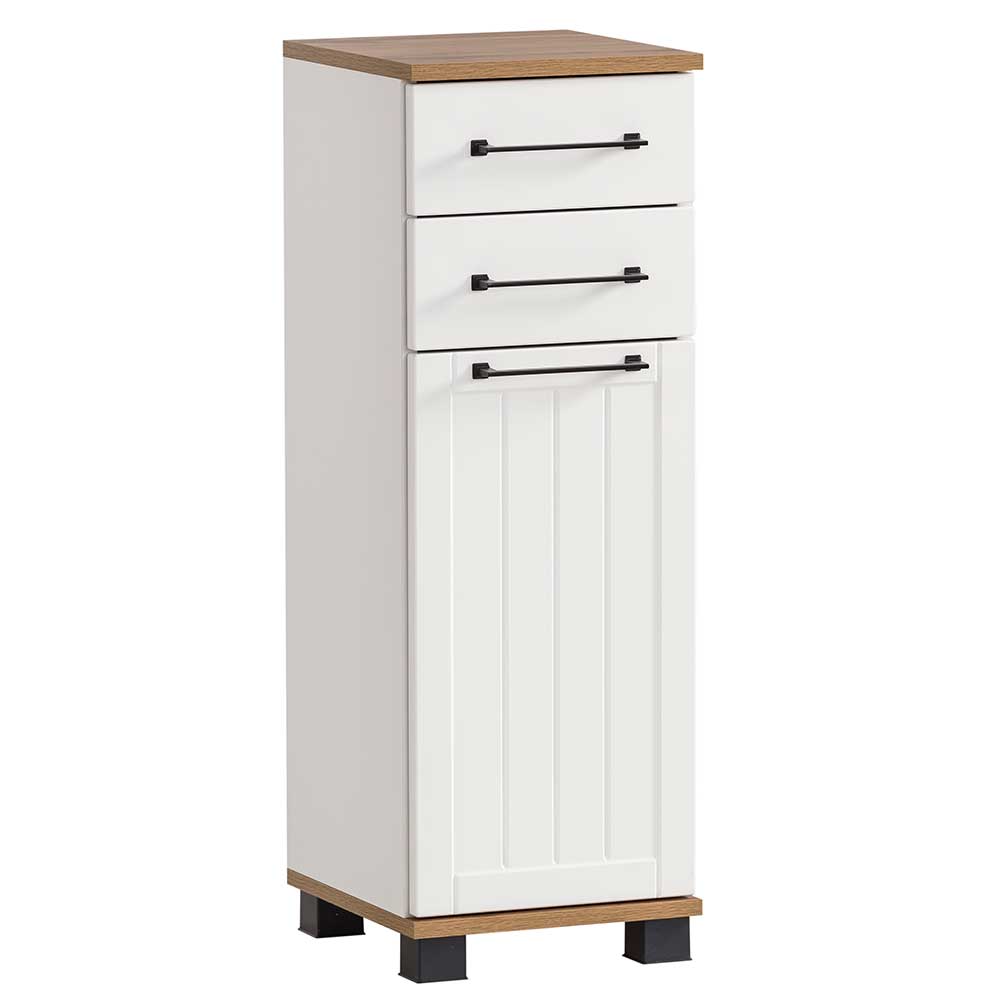 Badezimmer Unterschrank in Weiß & Eiche - Goliat