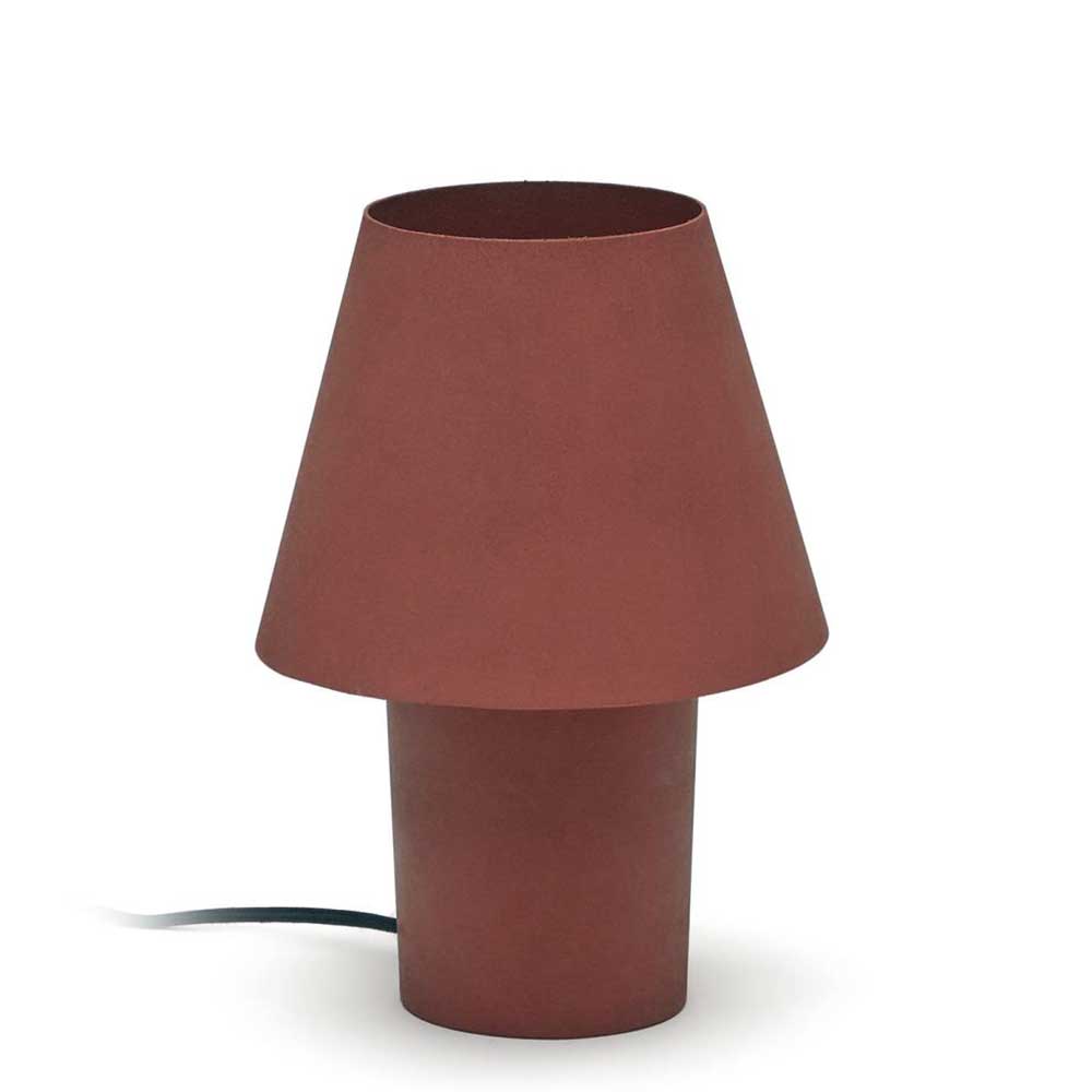 Metall Tischleuchte in Terracotta - Dorian