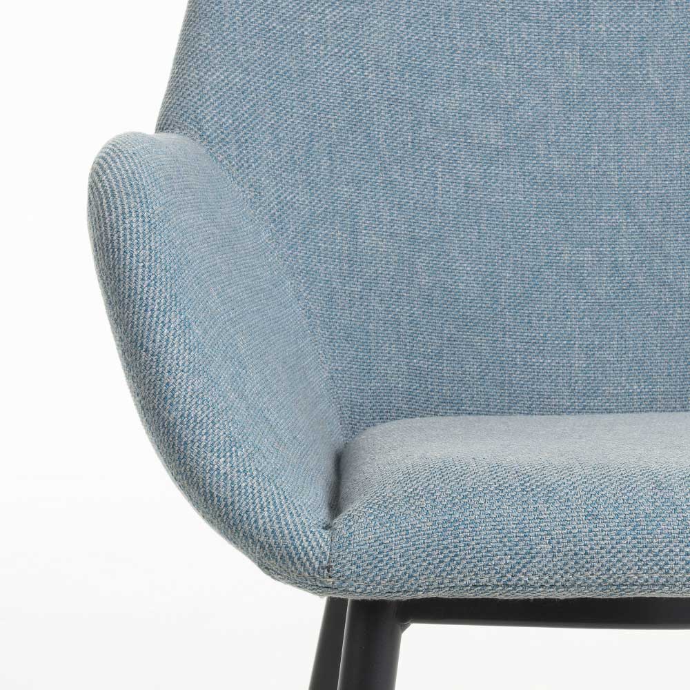 Blauer Esszimmer Sessel Retro - Amarello (4er Set)