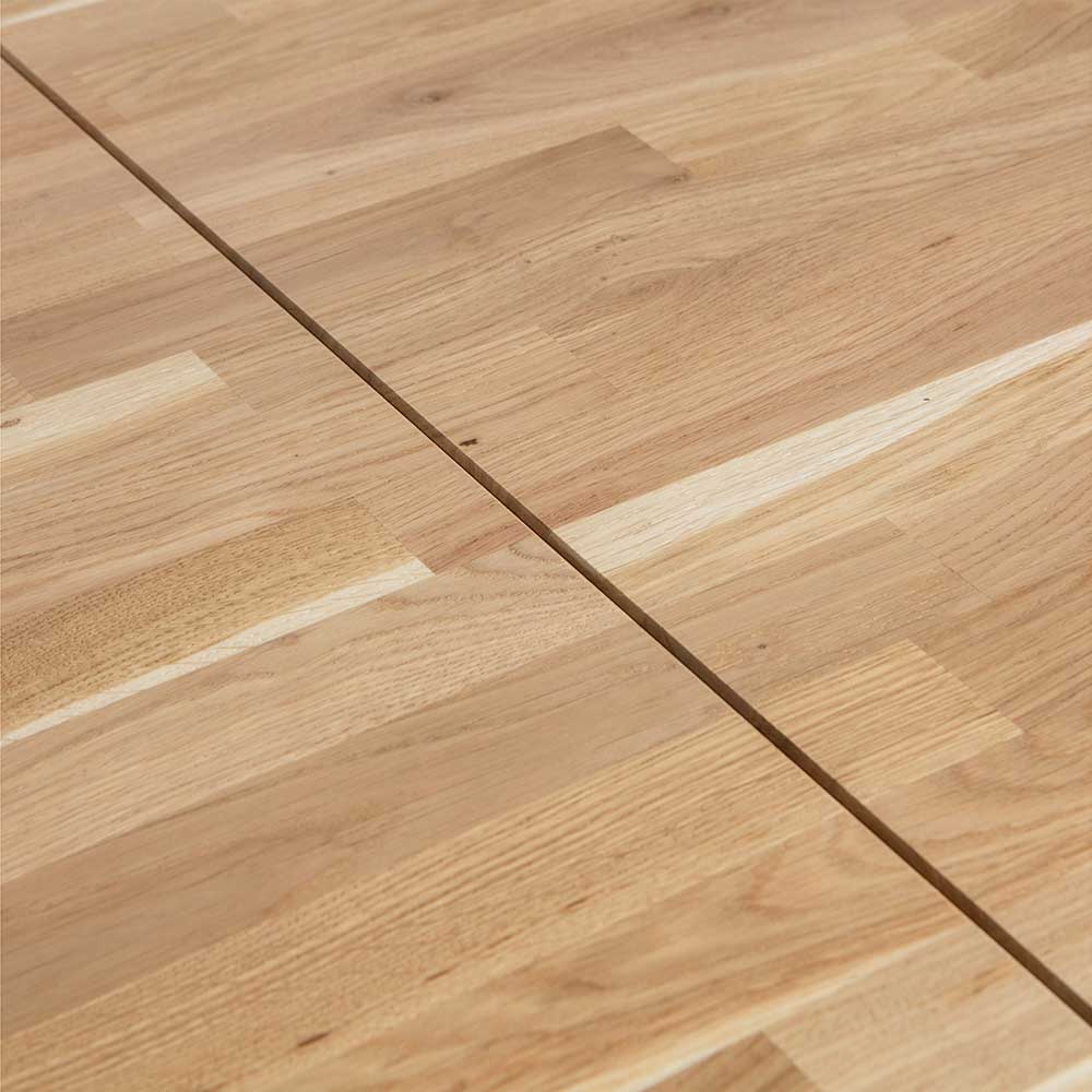240 cm breiter Esstisch mit Holzplatte Eiche - Hengas