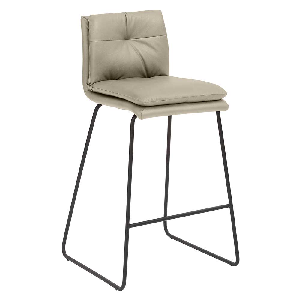 Design Barstuhl in Taupe & Schwarz - Jason