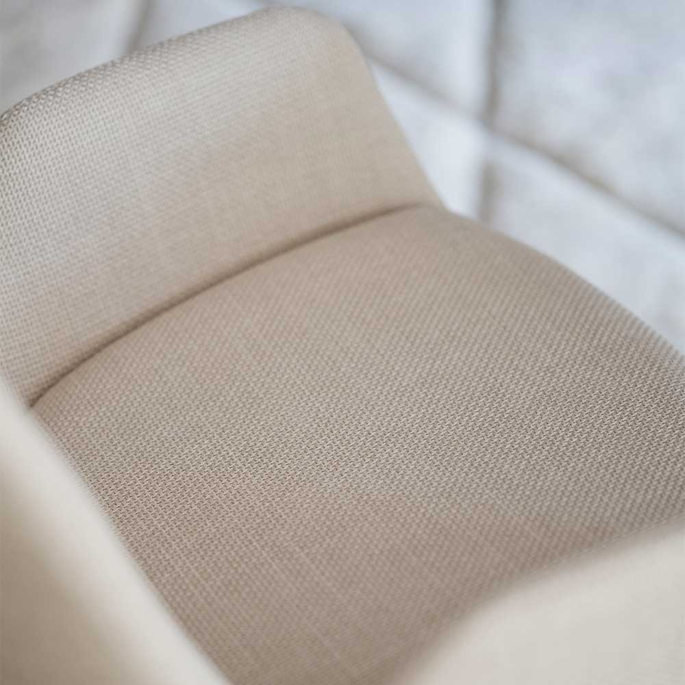 Stühle in Beige & Eiche Dunkelbraun - Invitus (2er Set)