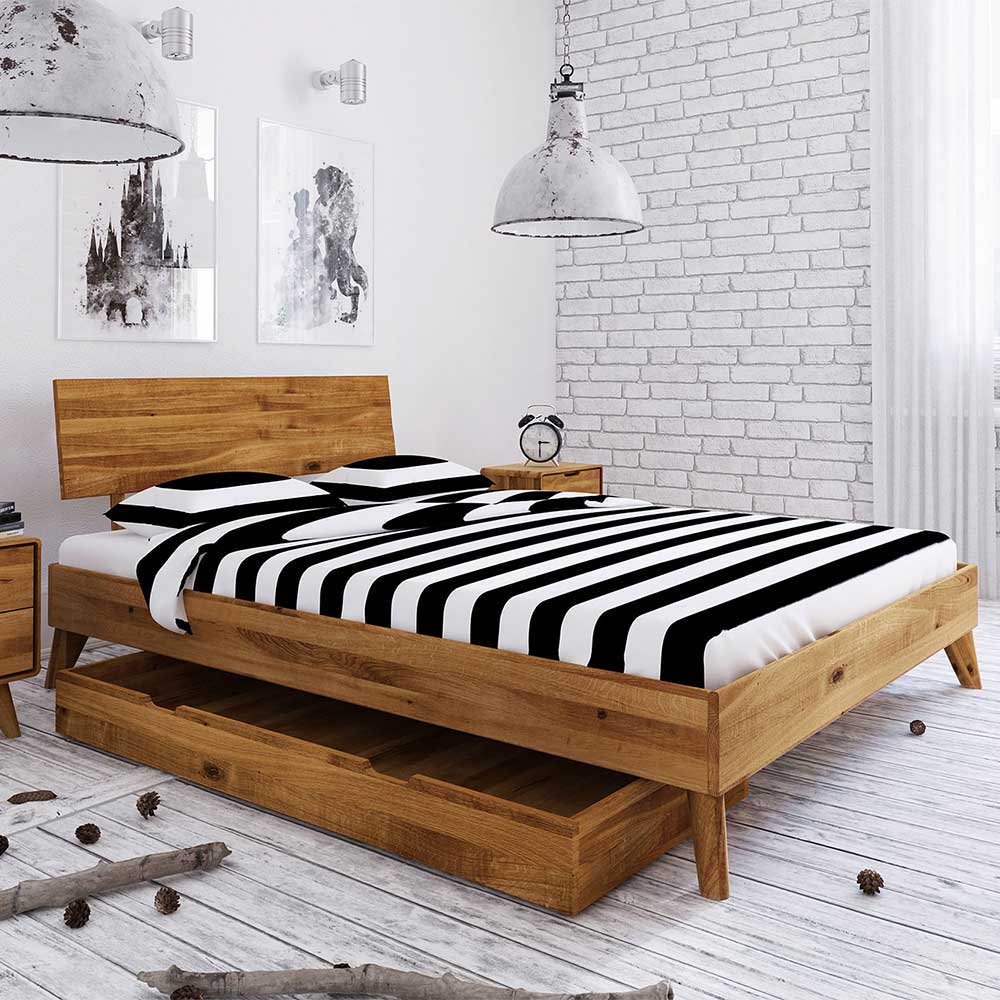 190cm langes Doppelbett mit Schubkästen - Eavy