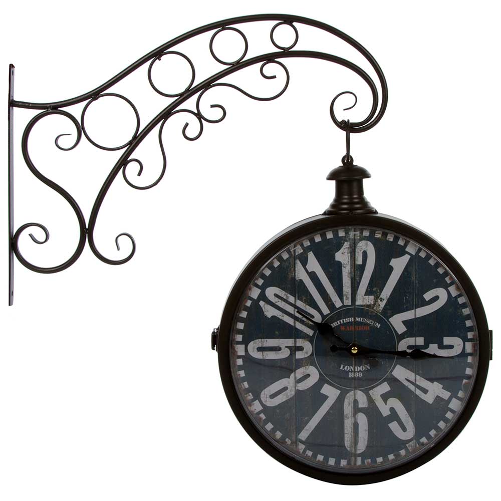 Metall Wanduhr mit großen Zahlen - Tariha