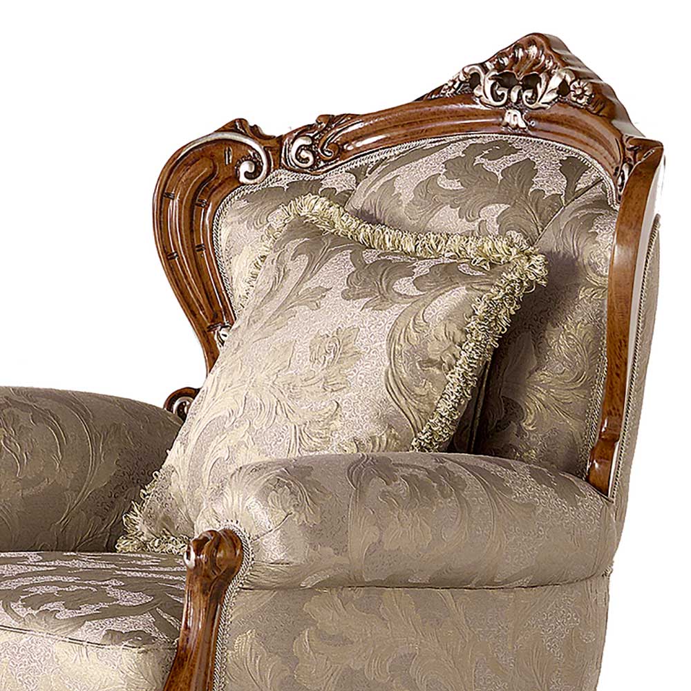 Eleganter Barocksessel in Beige - Suennas