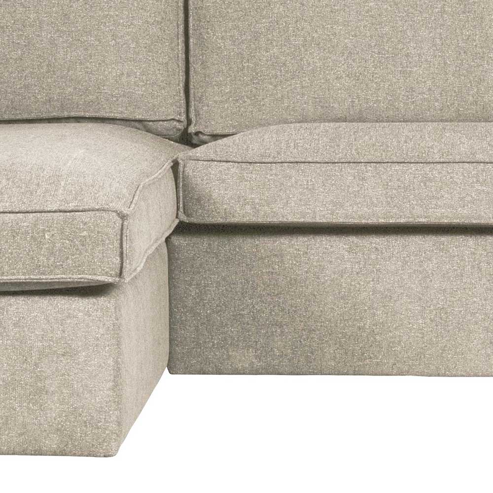 Ecksofa in Beigegrau Stoffbezug - Donny