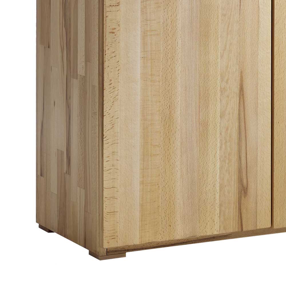 Seitenansicht des Esszimmer Sideboards aus Kernbuche mit schöner Holzmaserung – Leyrina