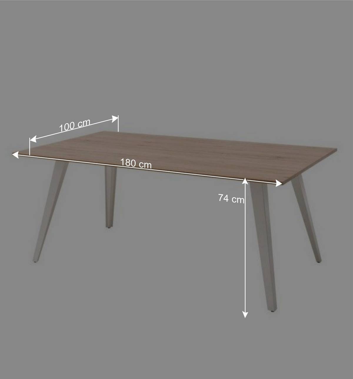 180x100 Esstisch in Eiche Nachbildung - Jastrid