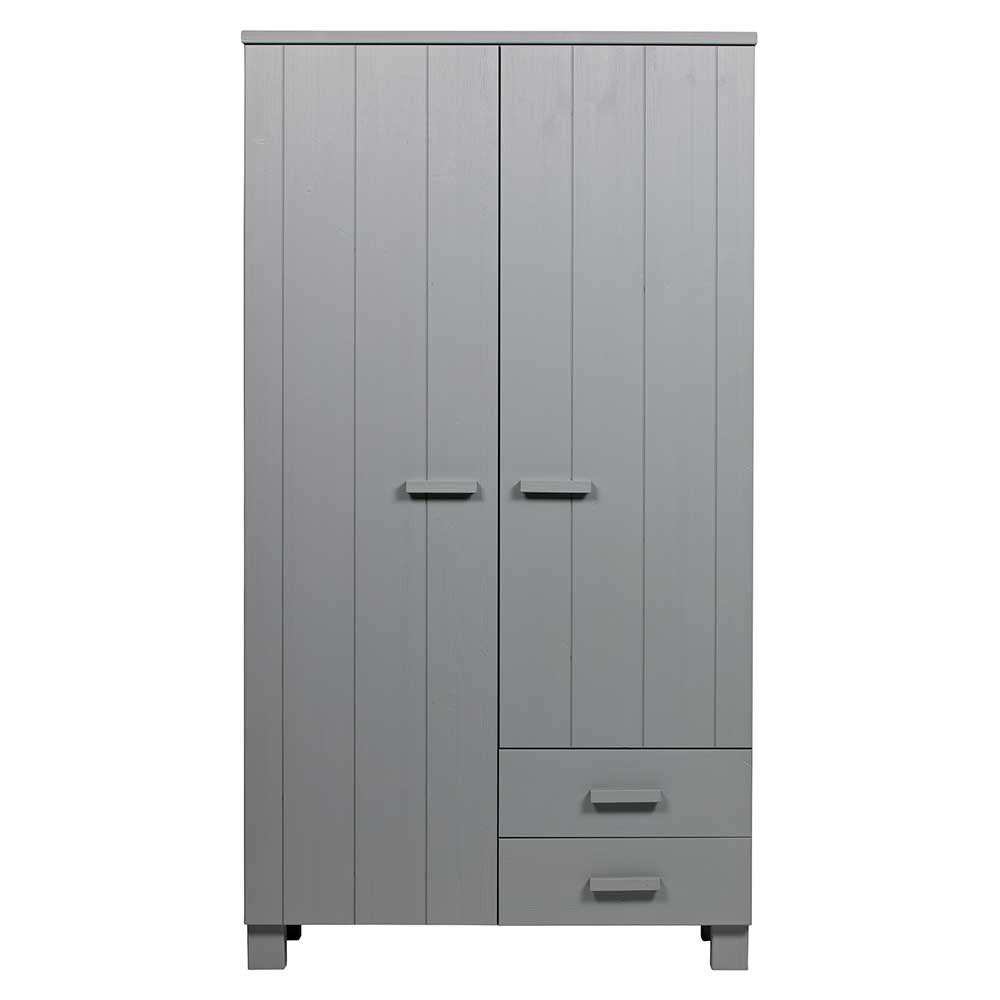 Schlafzimmer Schrank aus Holz Grau lackiert - Tastria