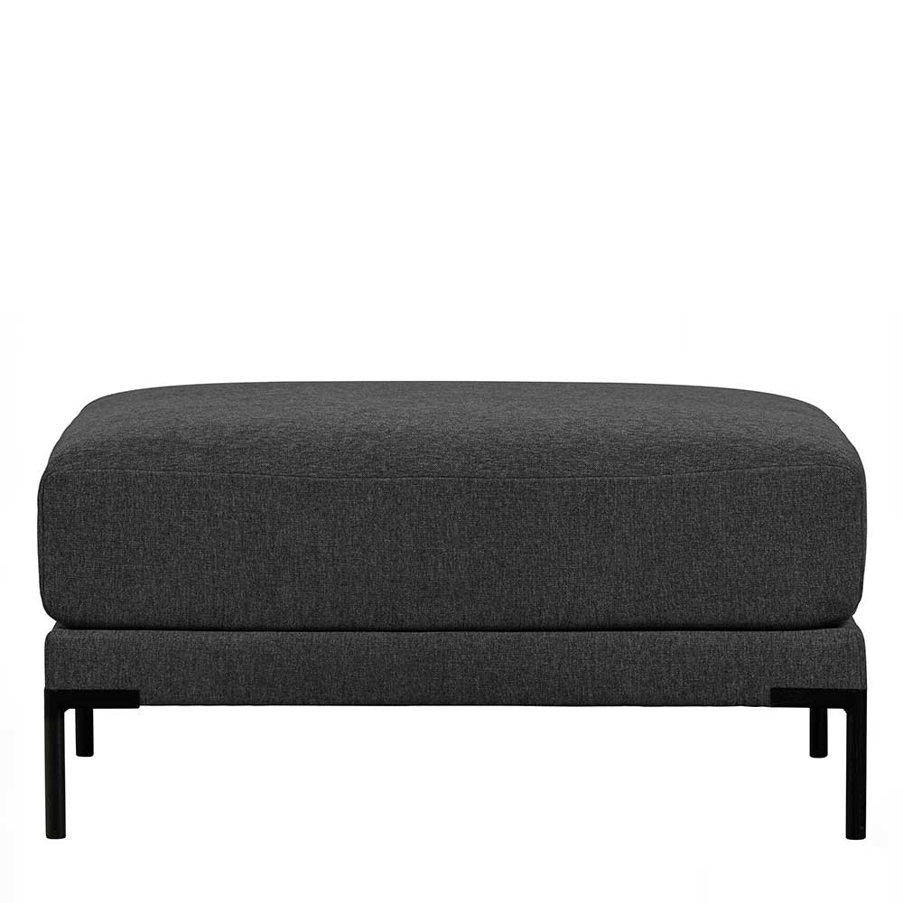 Wohnzimmer Sitzhocker in Dunkelgrau - Marietta