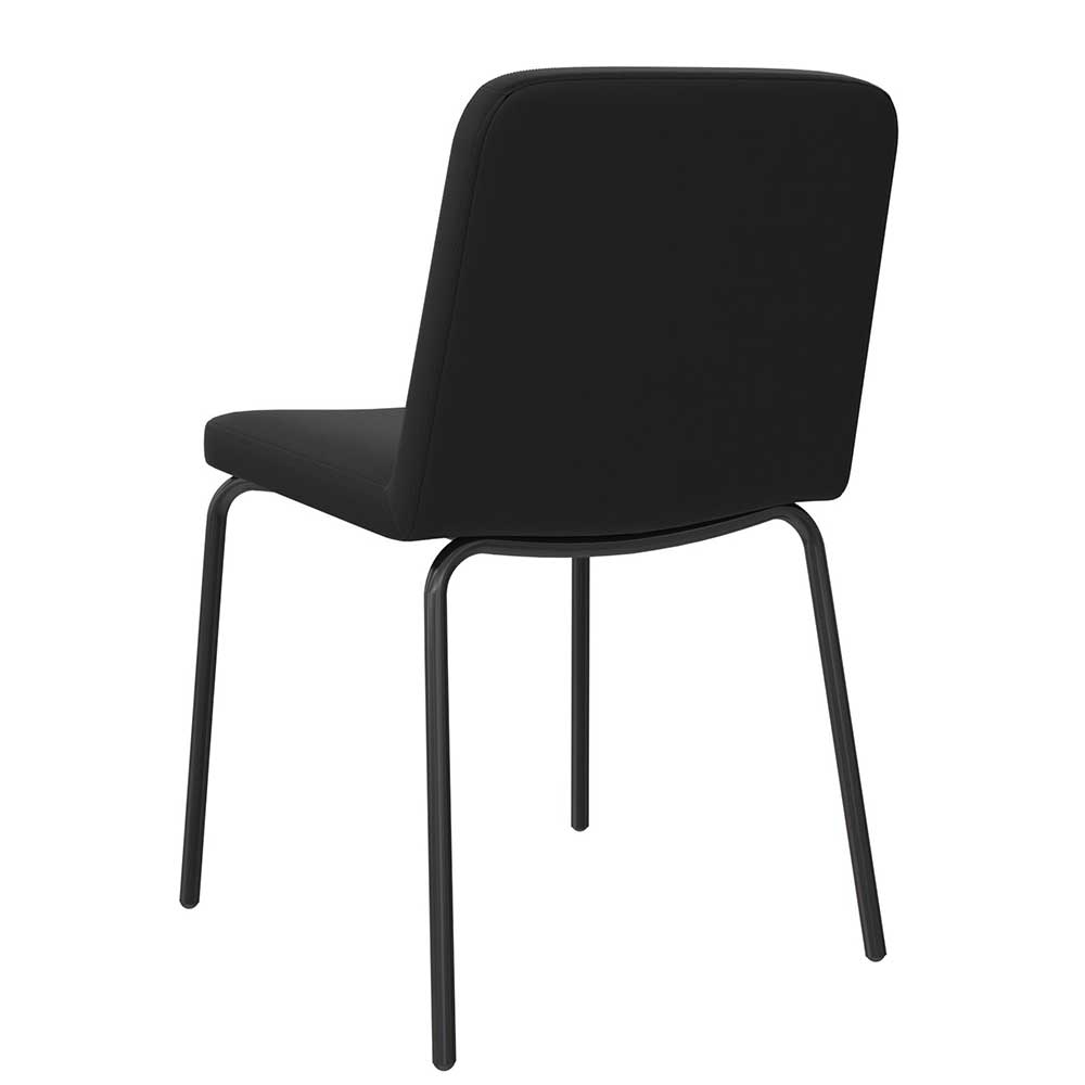 Kunstlederstühle in Schwarz - Weymo (2er Set)