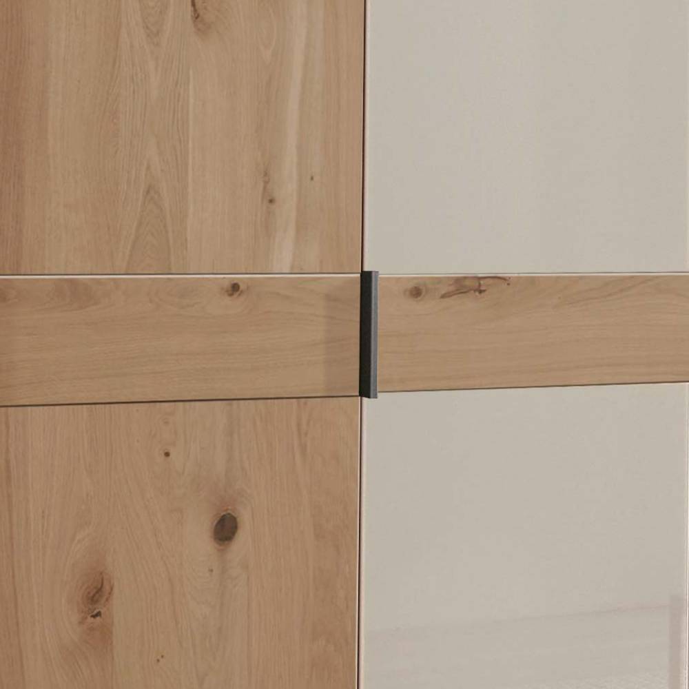 3-türiger Schlafzimmerschrank in Eiche Bianco - Nikoba