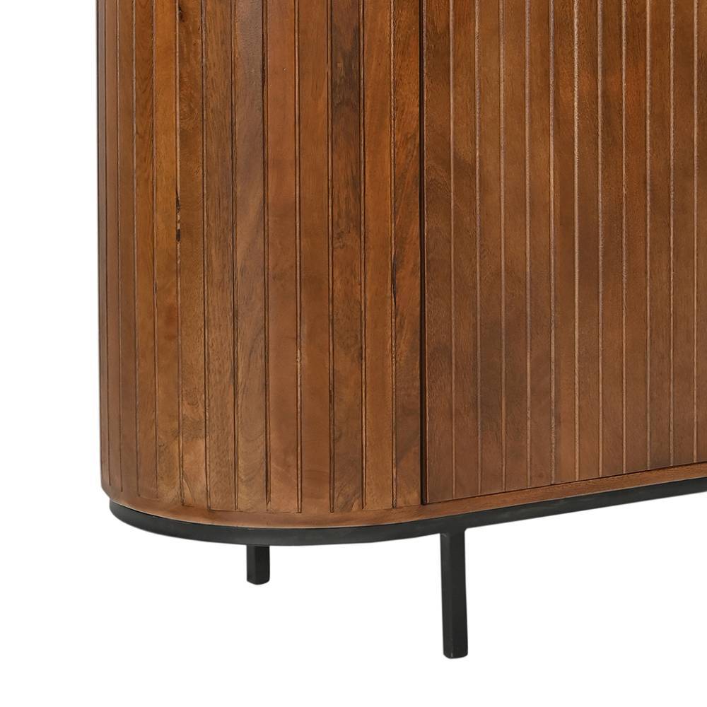 Retro Design Highboard aus Mangoholz - Galadira