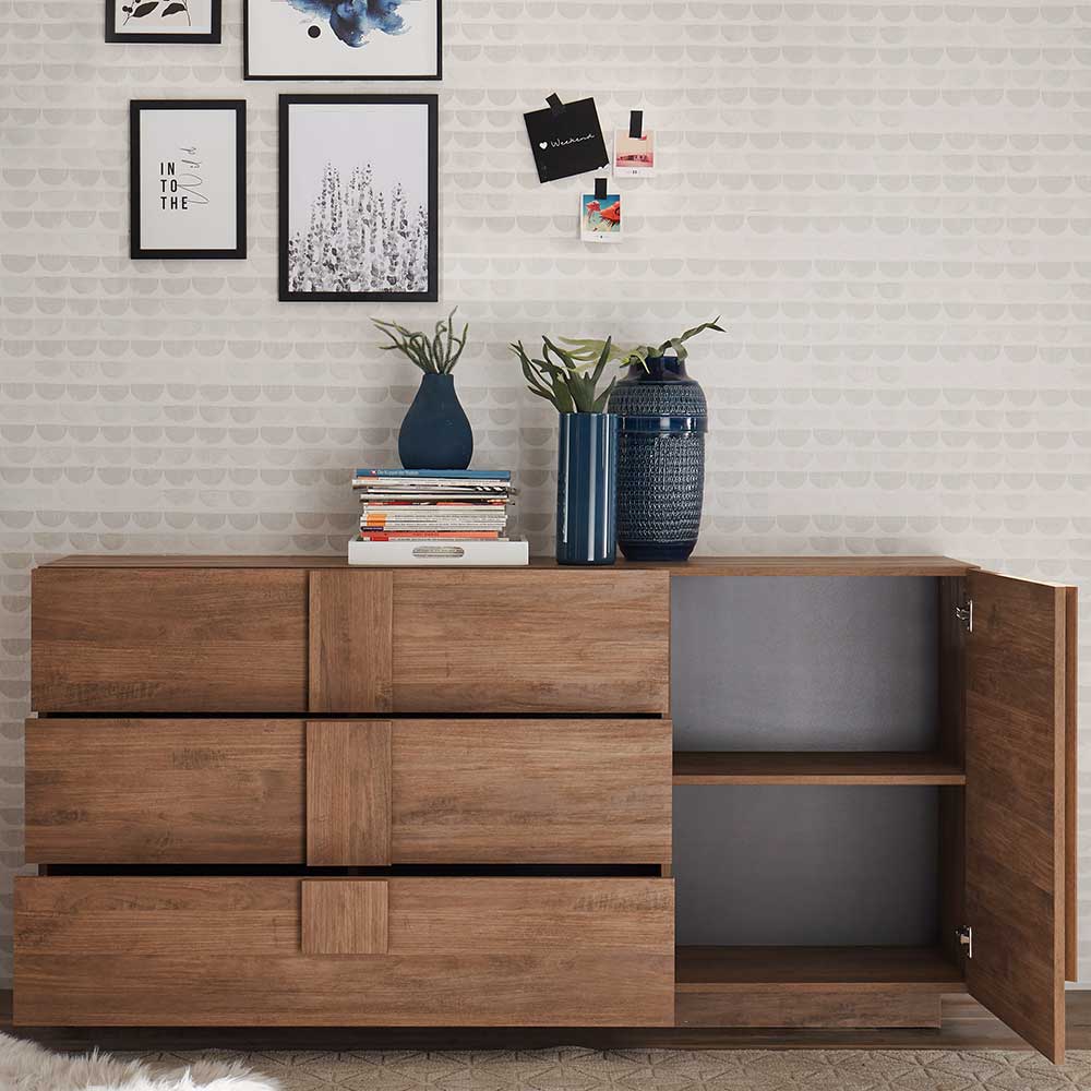 181x90x44 Sideboard mit sechs Schubladen & Tür - Basento