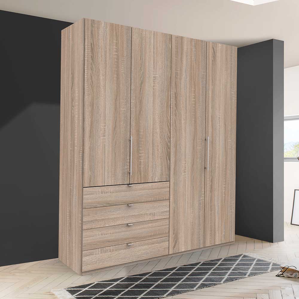 Kleiderschrank in Eiche Sägerau Dekor - Zayun