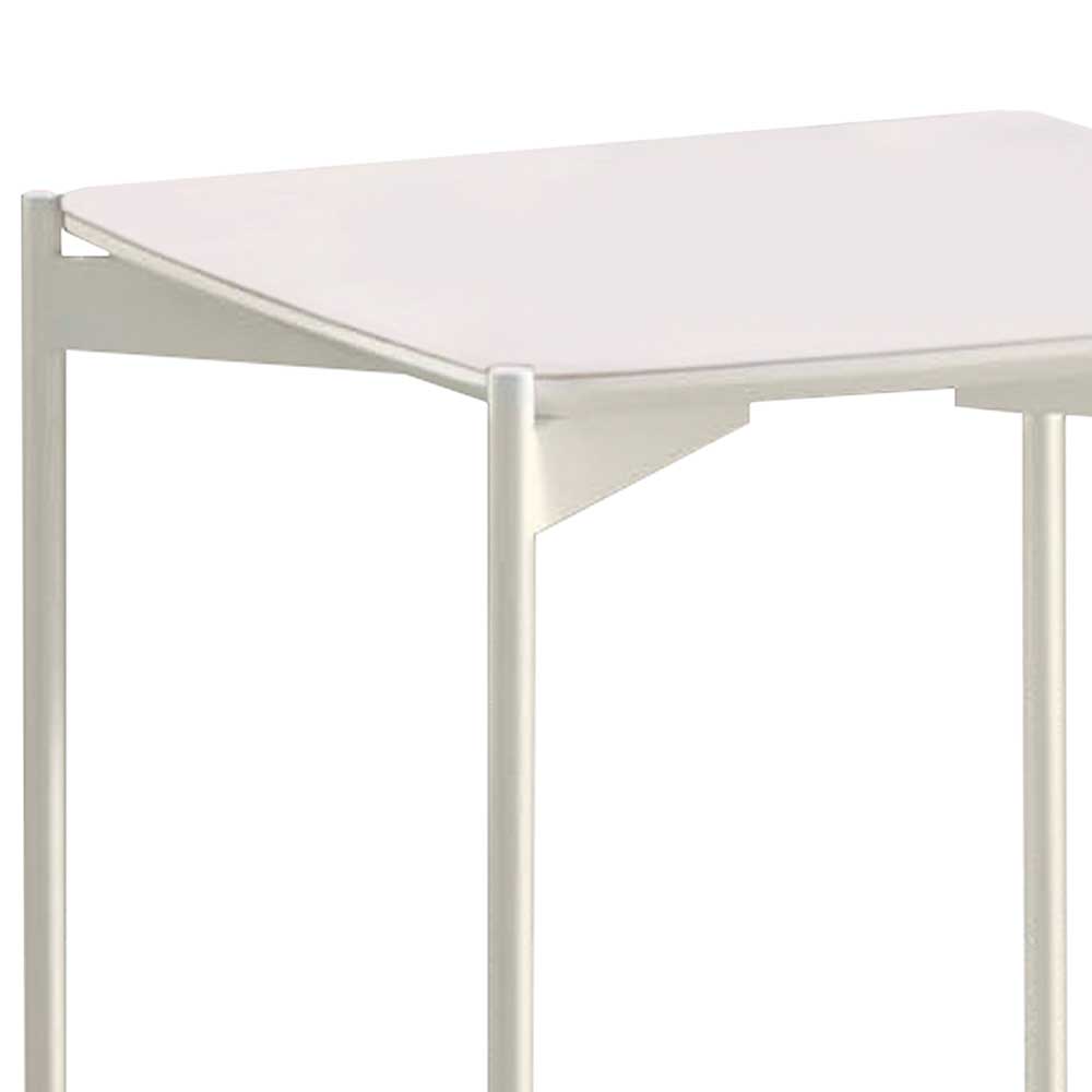Weißer Couchtisch mit Keramik beschichtet - Aniel