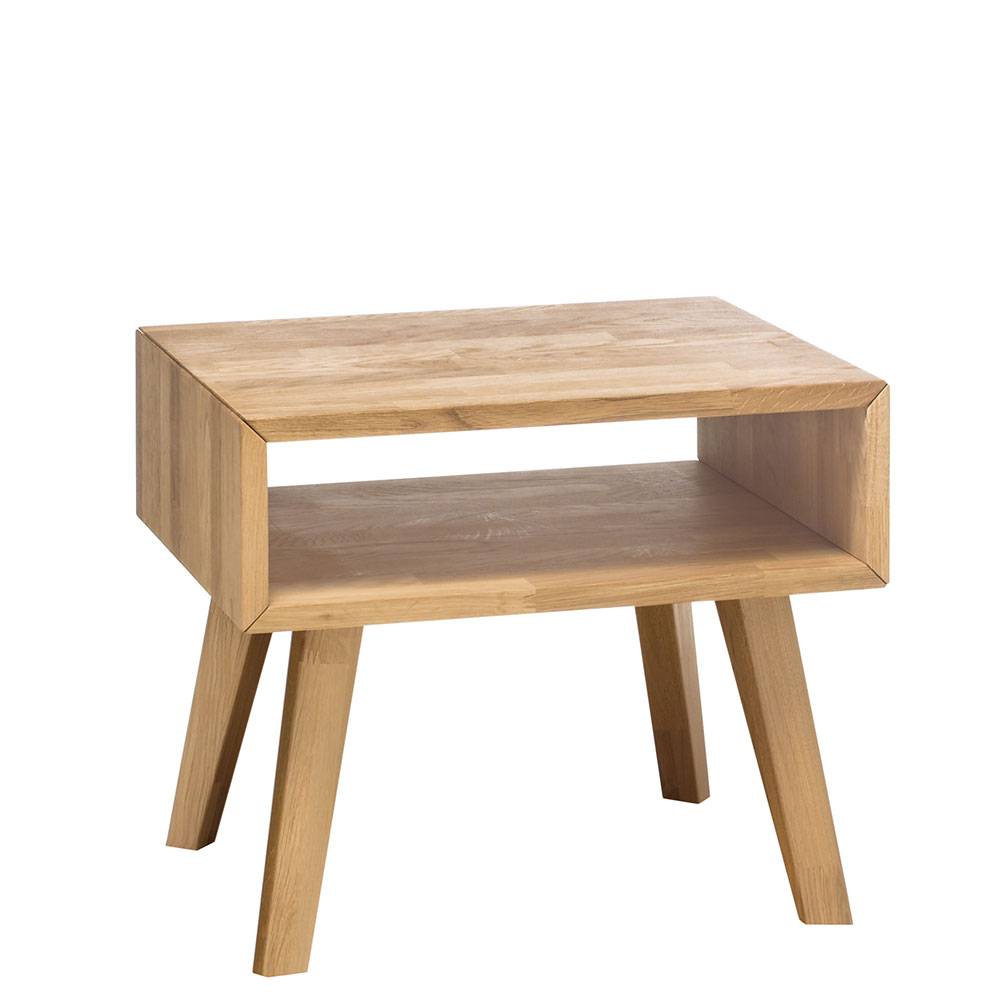 Design Nachttisch mit Fach aus Eiche - Drossalymo