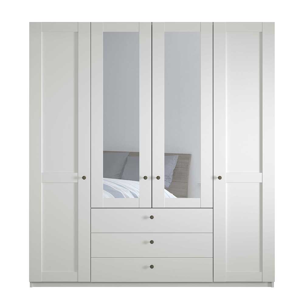2m Kleiderschrank 4-türig & 3 Schubladen - Flinn
