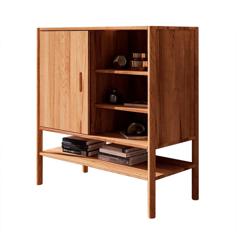 97x101x46 Schrank mit Tür & vier Fächern - Indrya