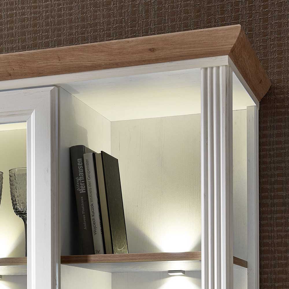 Landhaus TV Wohnkombination mit LED - Sinolita (dreiteilig)