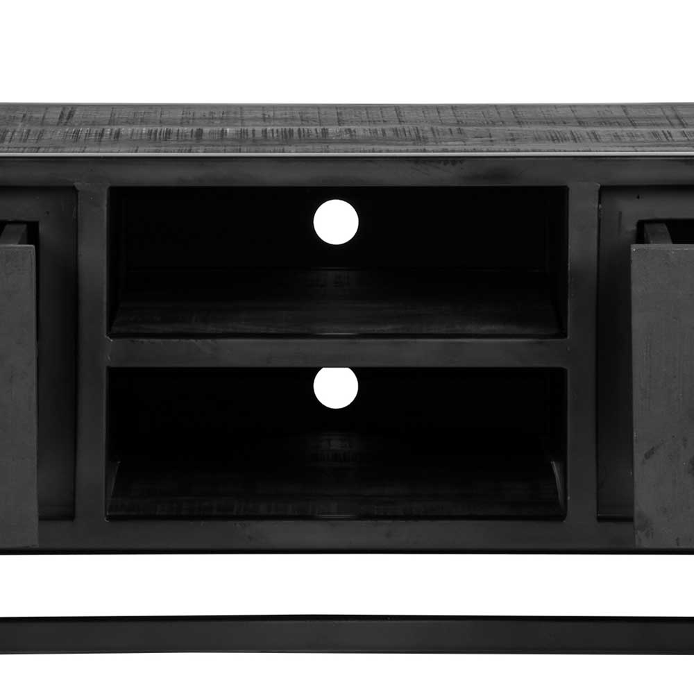 TV Lowboard in Schwarz Antik Finish - Esturado