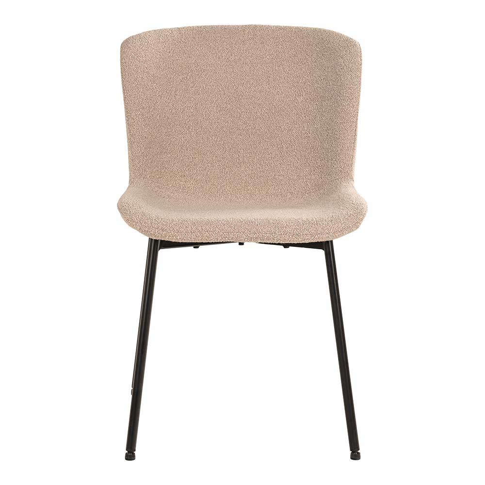 Boucle Esszimmerstuhl in Beige - Coals (2er Set)