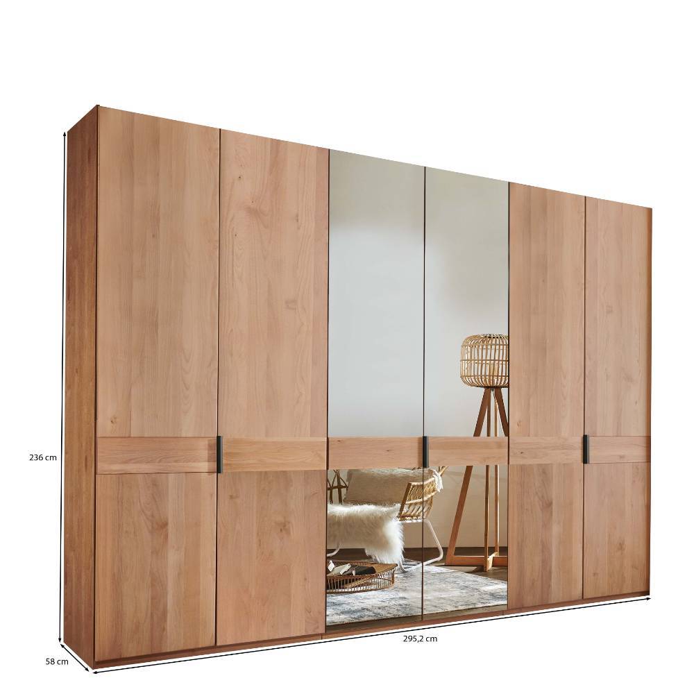 6-türiger Kleiderschrank in Erle teilmassiv - Murray