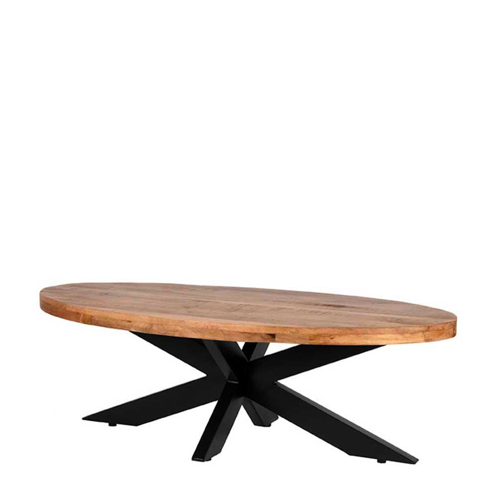Ovaler Couchtisch aus Mangoholz Natur - Siza