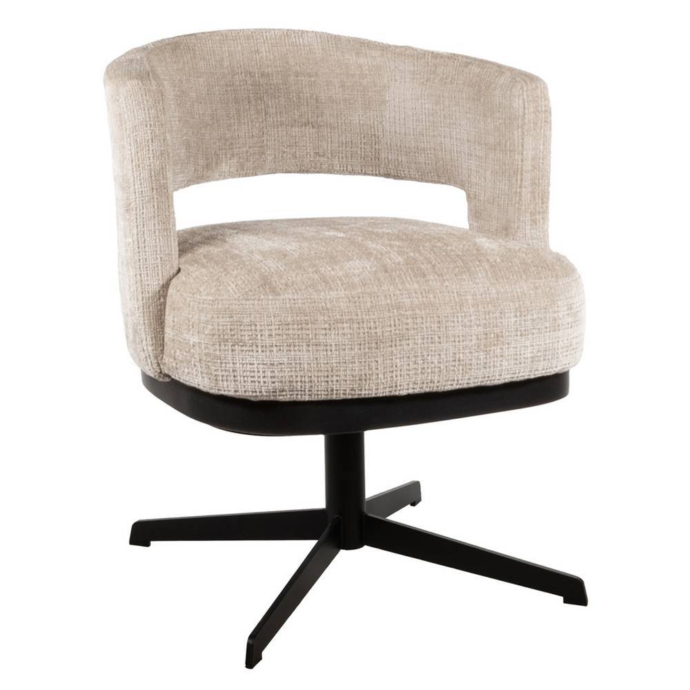 Drehbarer Esstisch-Sessel in Beige - Yelna