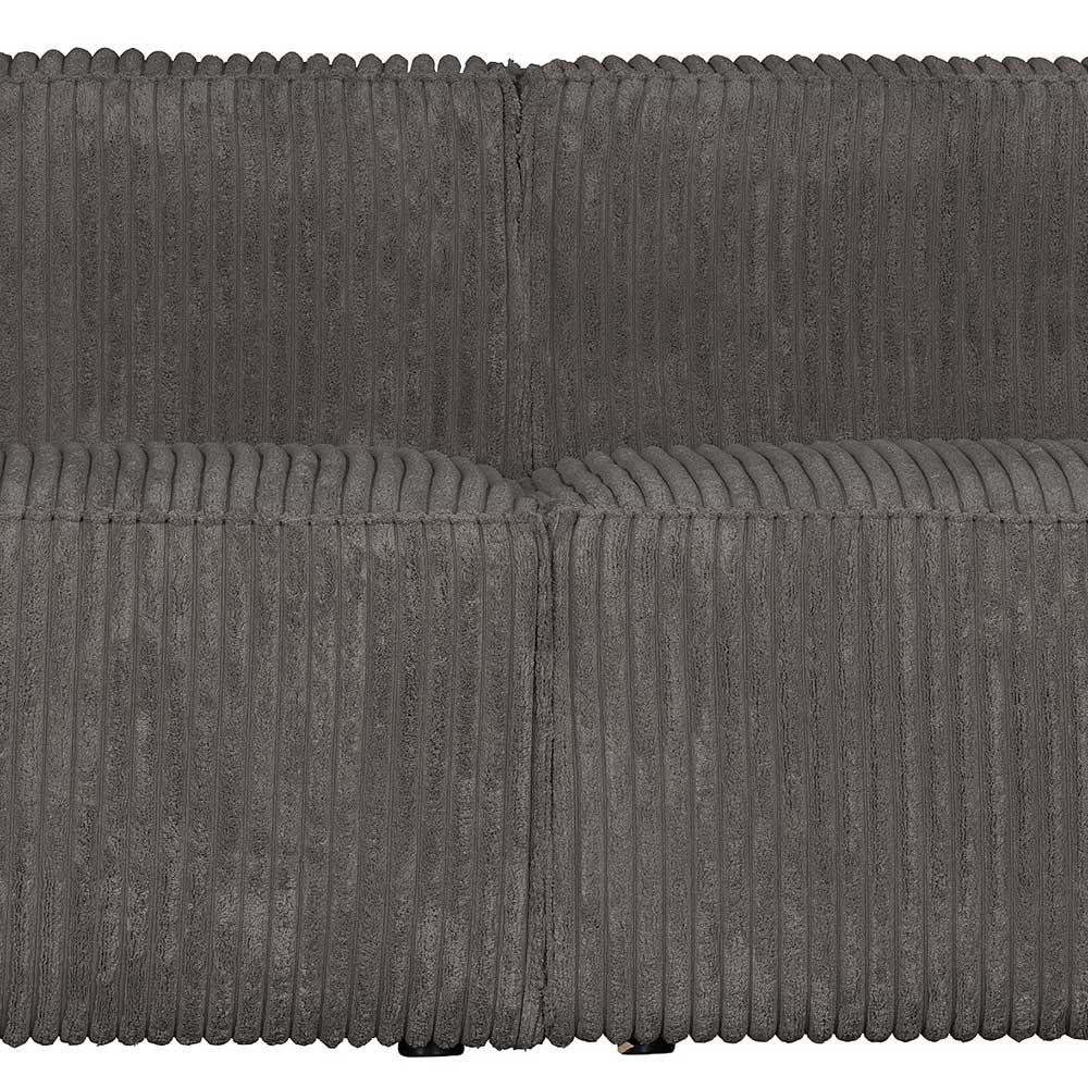 246cm breite Wohnzimmercouch in Dunkelgrau Cord - Island