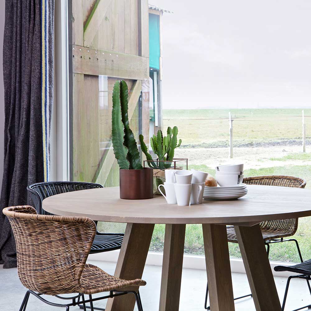 Design Stuhl Mevrinus aus Polyrattan (2er Set)