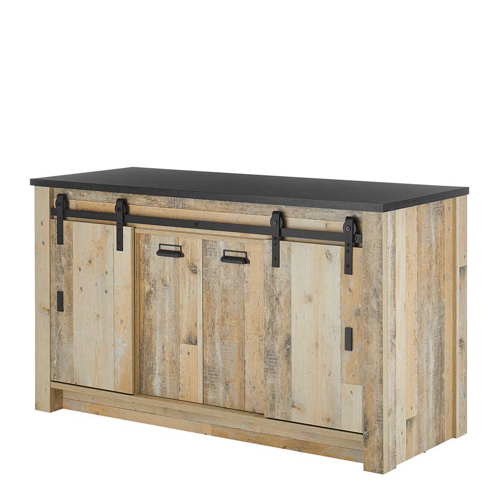 161x93x64 Küche Anrichte in Holz verwittert - Garisa