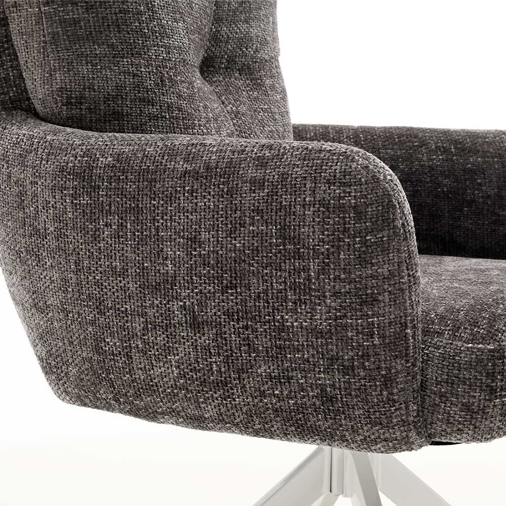 Tischsessel in Anthrazit und Weiß - Vara (2er Set)