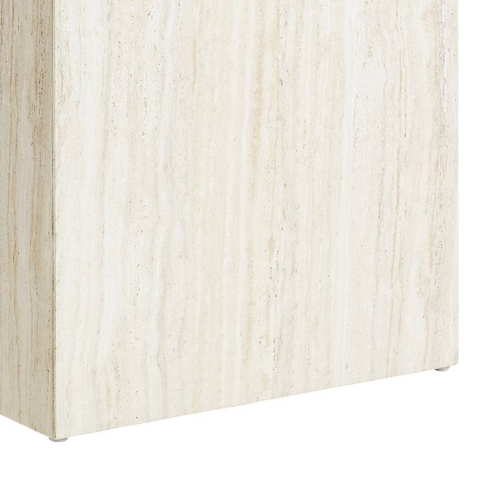Quaderförmiger Beistelltisch in Beige - Charon