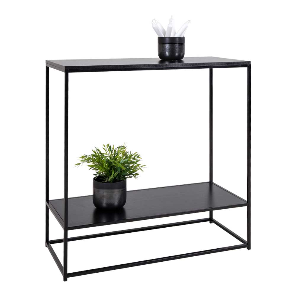 80x80x36 Konsoltisch aus Stahl in Schwarz - Esbessa