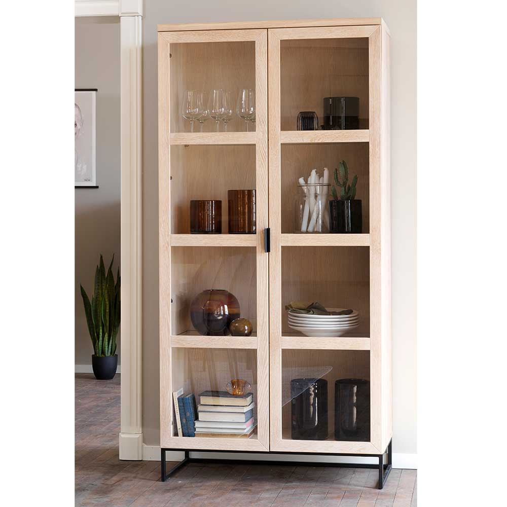 White Wash Vitrinenschrank modern - Myras