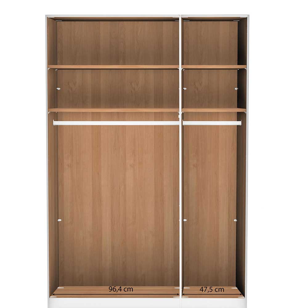 150cm Schlafraum Kleiderschrank 3-türig - Emdsiva
