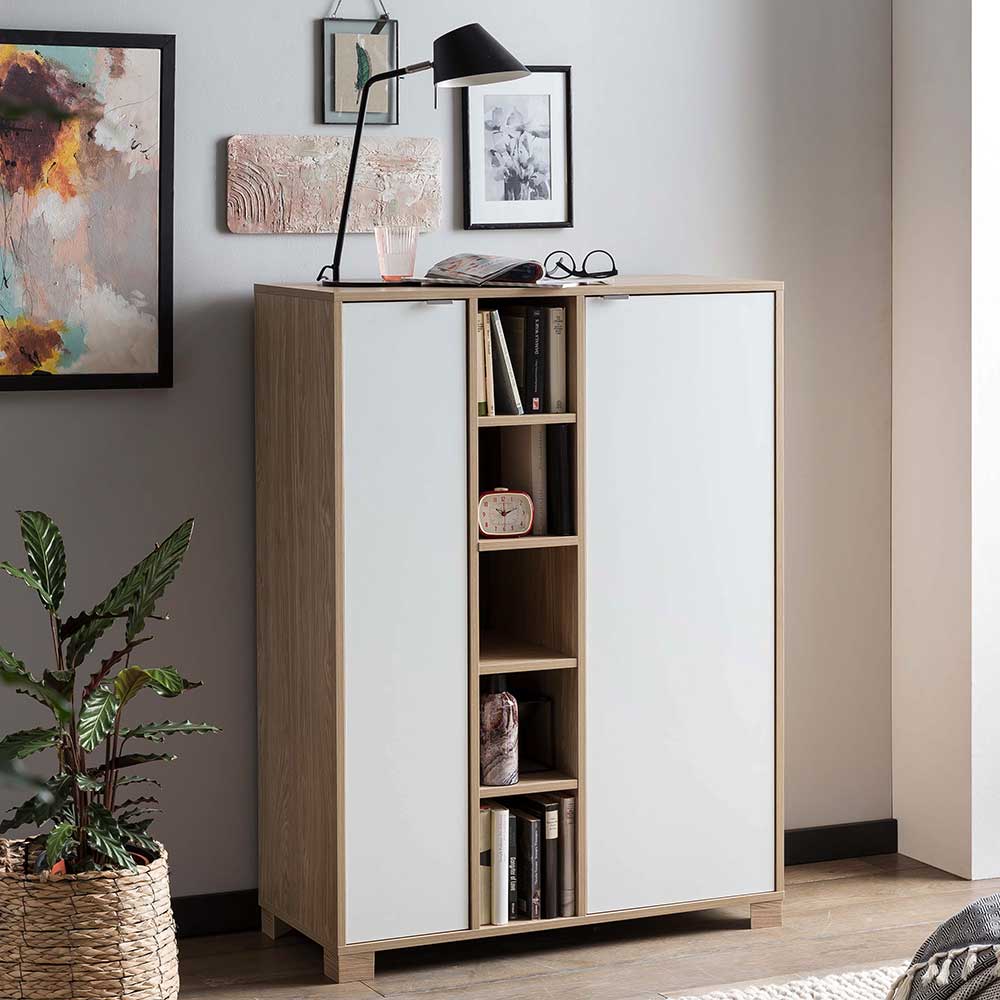 Highboard mit 2 Türen & 5 Fächern - Lombardi