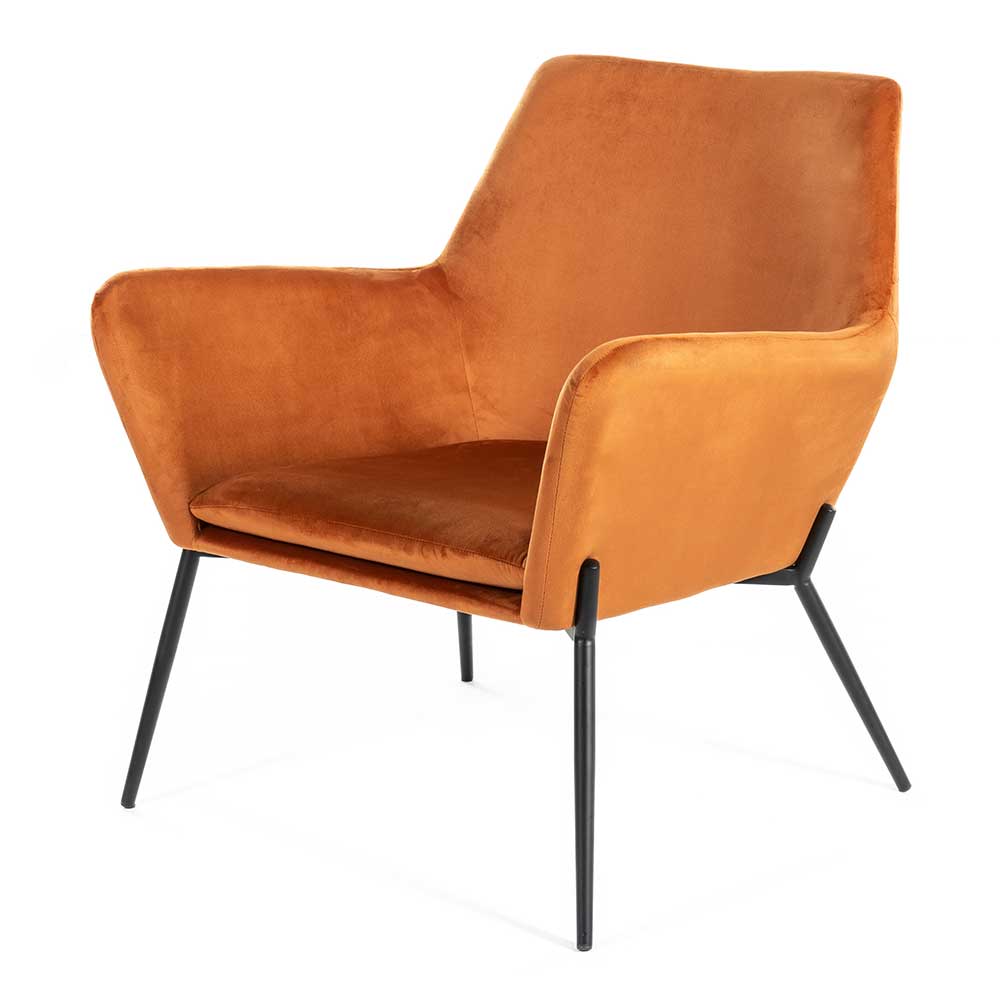 Design Samtsessel in Orange - Ofrael