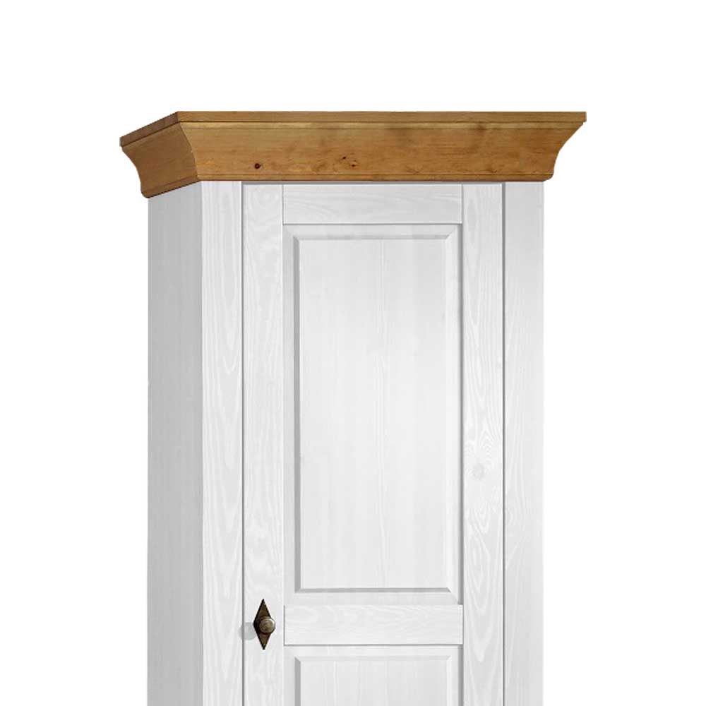 Seitenschrank Sibiuta in Weiß Kiefer massiv