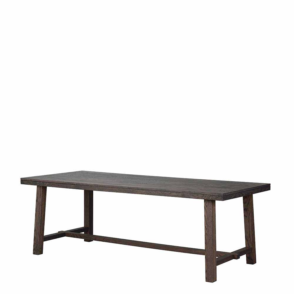 Eleganter Holztisch für das Esszimmer aus gebürsteter Eiche dunkel – Vedraza