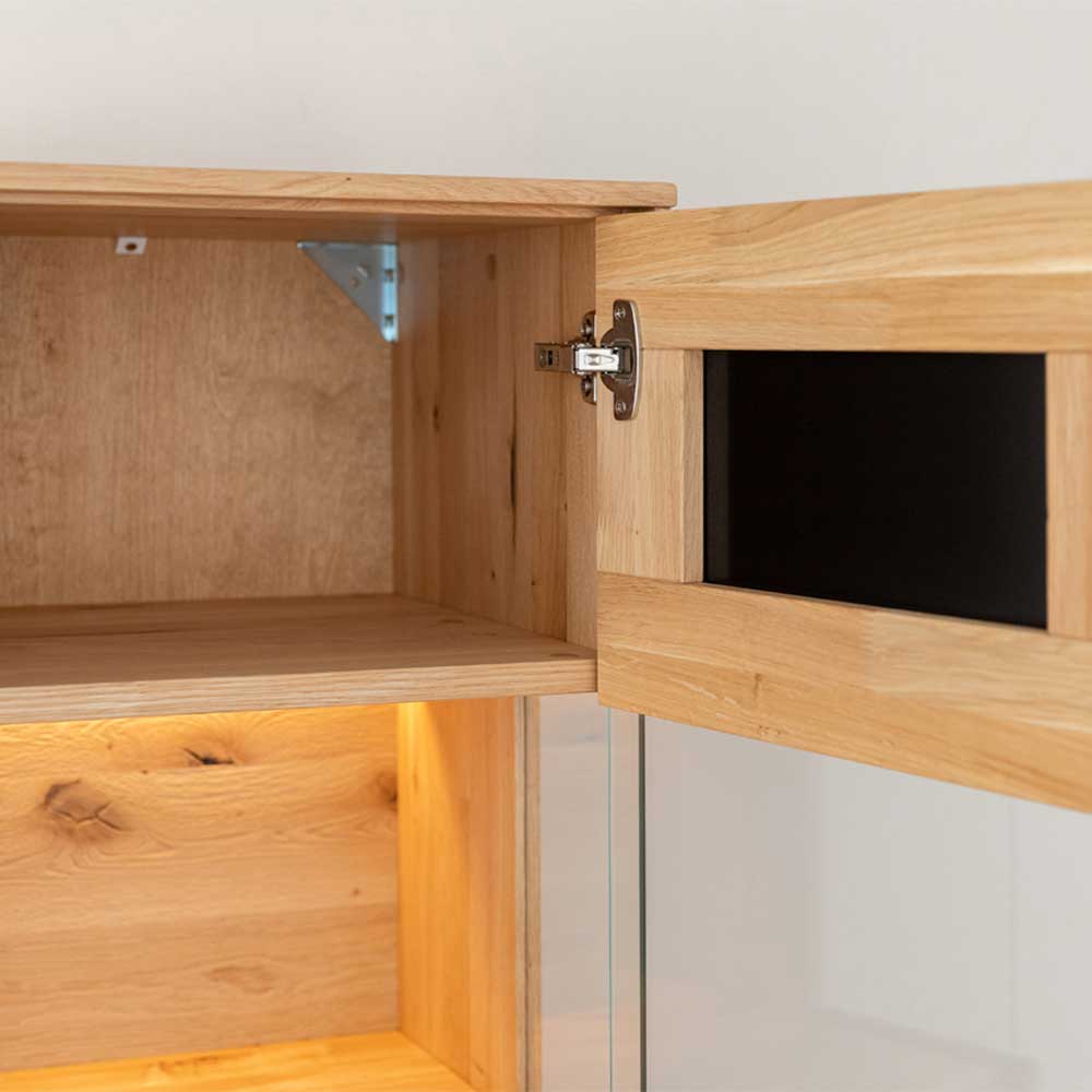 Hängevitrine aus Eiche und Glas - Masicuri