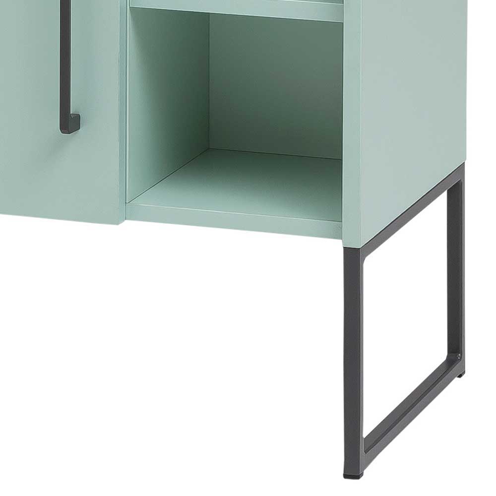 Badschränke in Mint Grün & Anthrazit - Esdrus (dreiteilig)